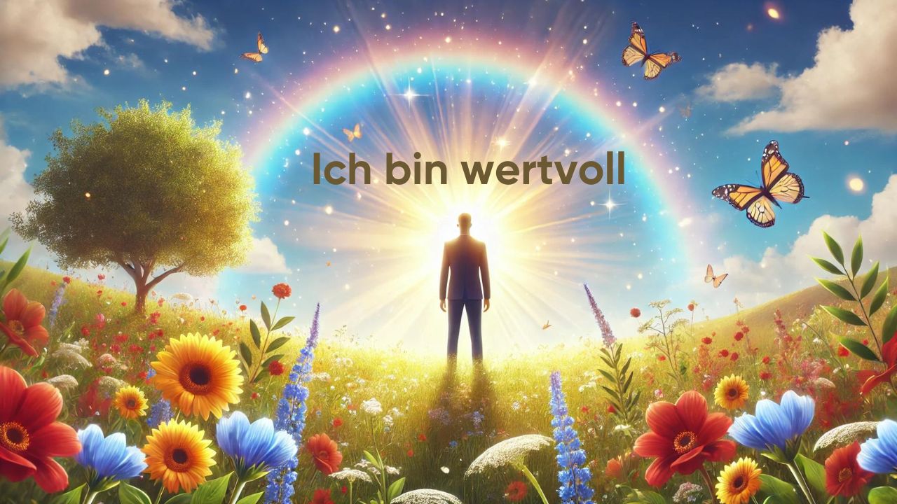 Limitierende Überzeugungen Hilfe_Positive Affirmationen_Person in der Wiese